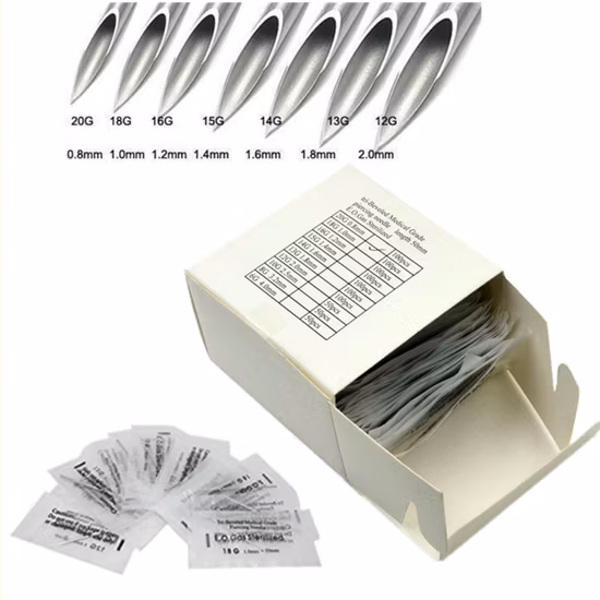 Disposable 48mm Stainless Steel Tattoo Piercing Supplies for Body Art