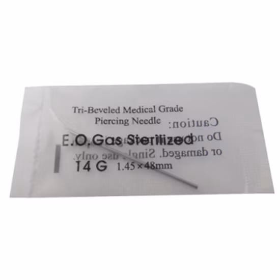 Одноразовые принадлежности для пирсинга татуировки из нержавеющей стали 48 мм для боди-арта