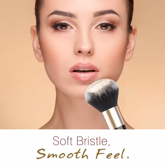 Кисть для макияжа для пудры, плоская кисть кабуки, одна большая кисть для румян Кисть для тональной основы с минеральной пудрой для лица Кисть для лица для растушевки макияжа